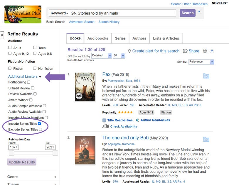 include series results image    